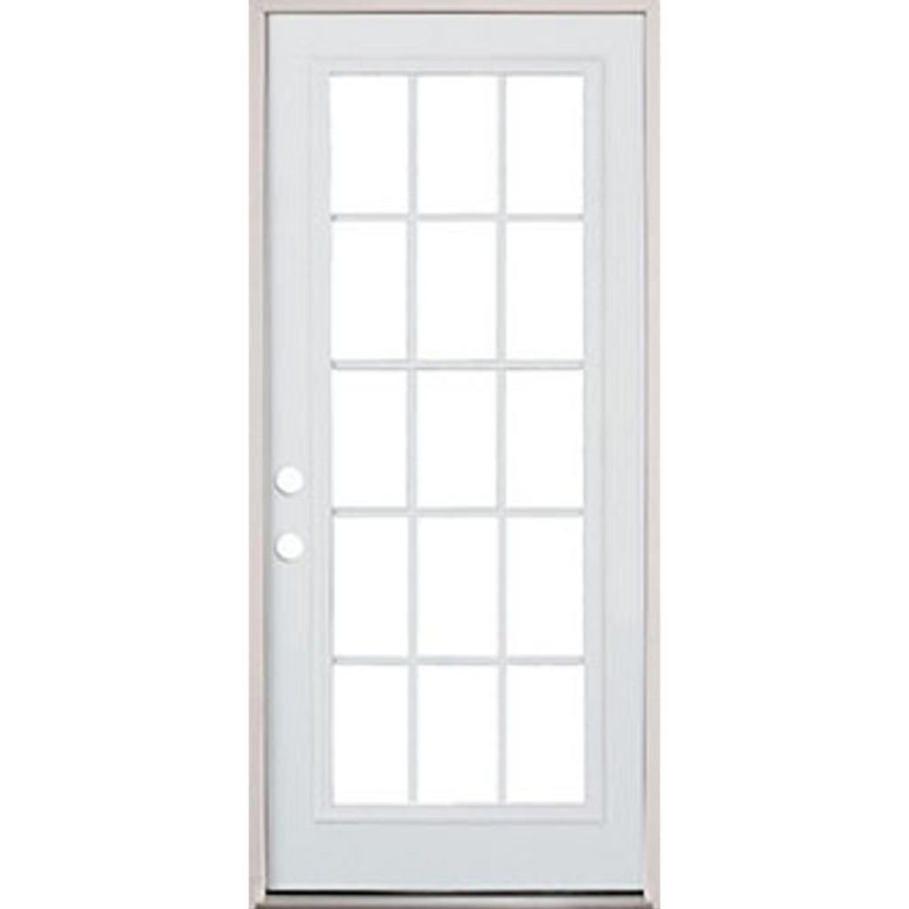15-Lite Exterior Steel Door - Left Hand Inswing