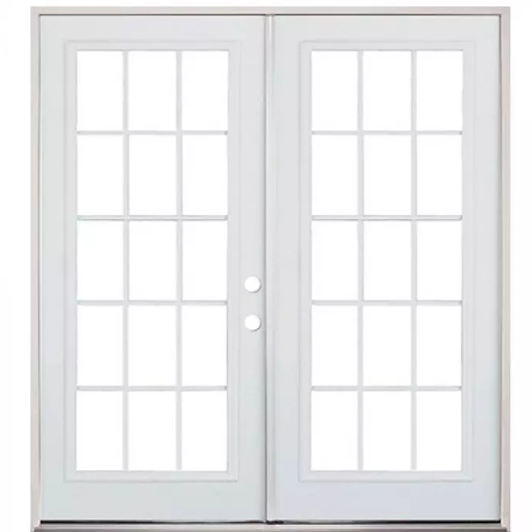 Builders Surplus YEE HAA-Patio Doors-Full Size Exterior French Patio Doors