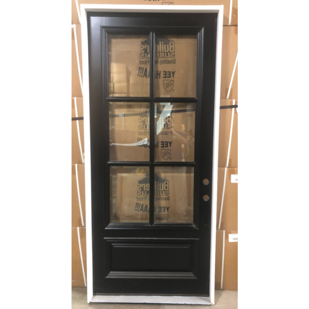 6-Lite Exterior Wood Door - Left Hand Inswing