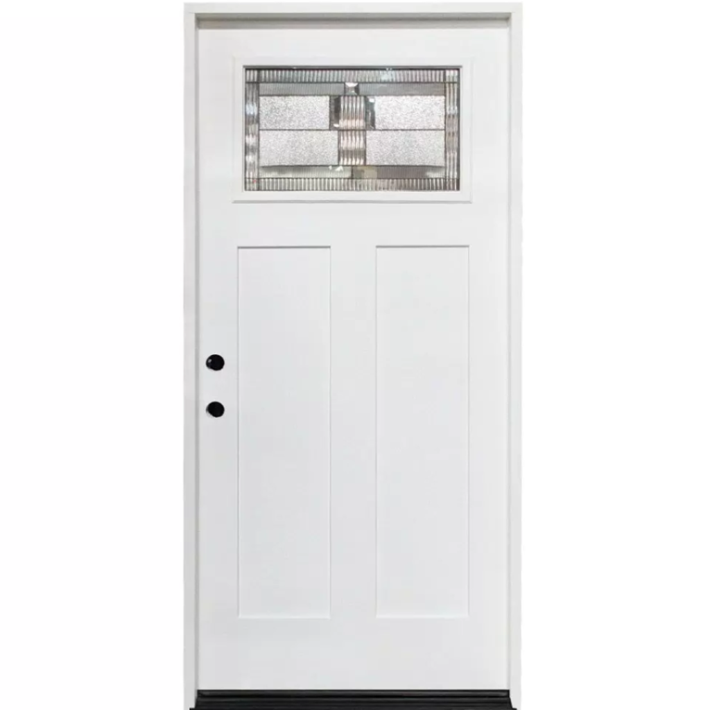 Arkaley 2515 Exterior Fiberglass Door - White - Right Hand Inswing