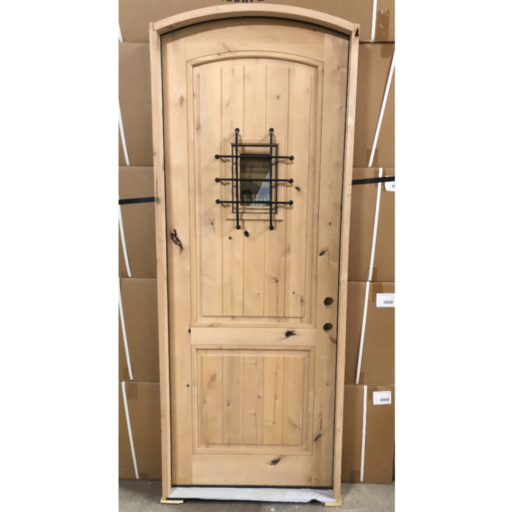 Knotty Alder Exterior Wood Door - Left Hand Inswing
