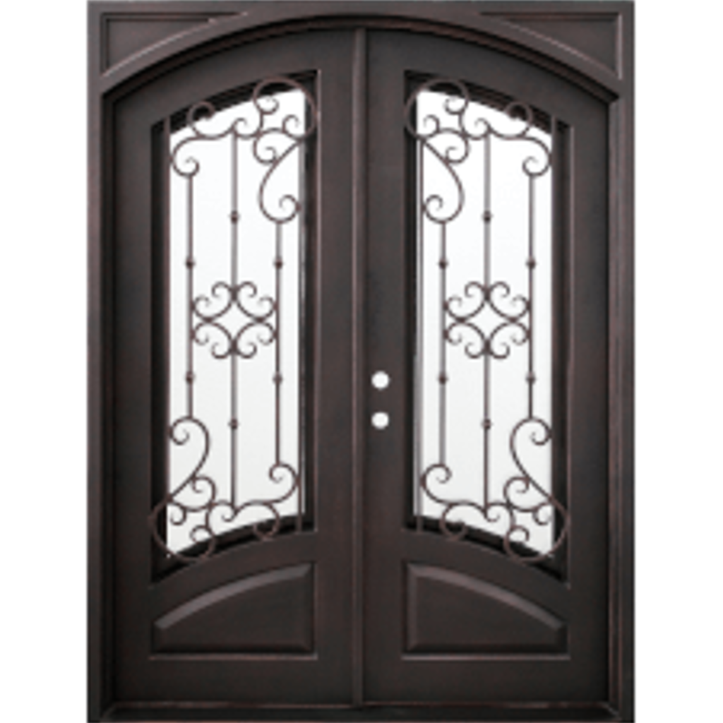 The Coldwell Double Wrought Iron Door 74 x 98