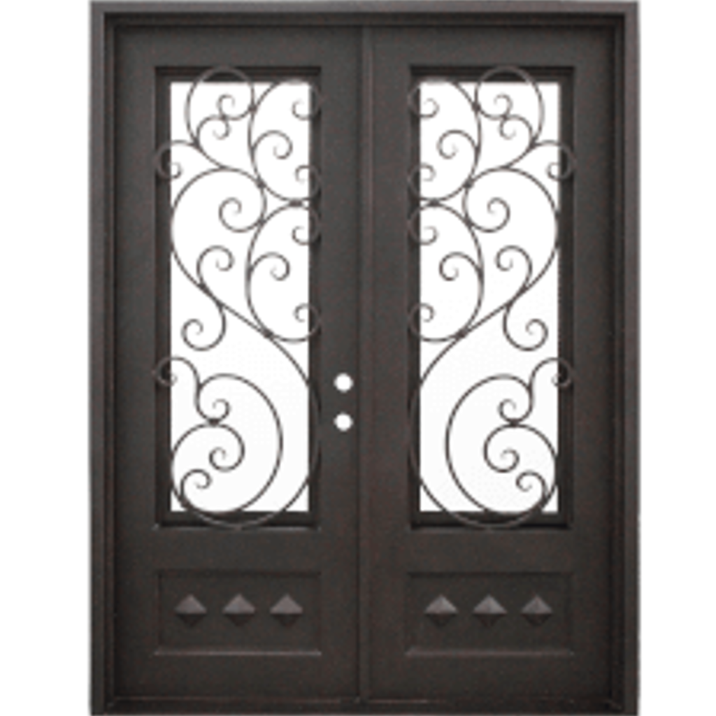 The Irby Double Wrought Iron Door 74 x 98