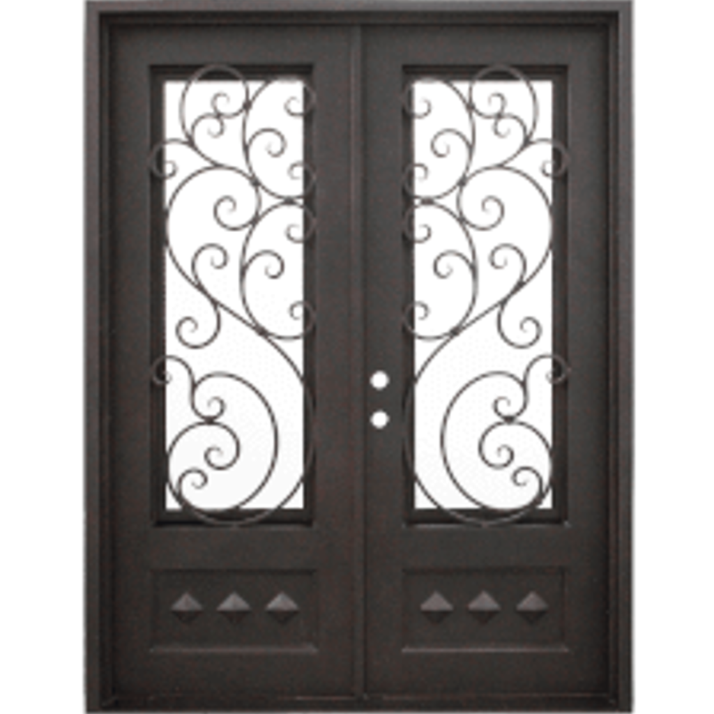 The Irby (FD-11) Double Wrought Iron Door 74 x 98