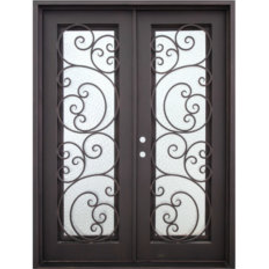 The Maddox (FD-06) Double Wrought Iron Door 74 x 98