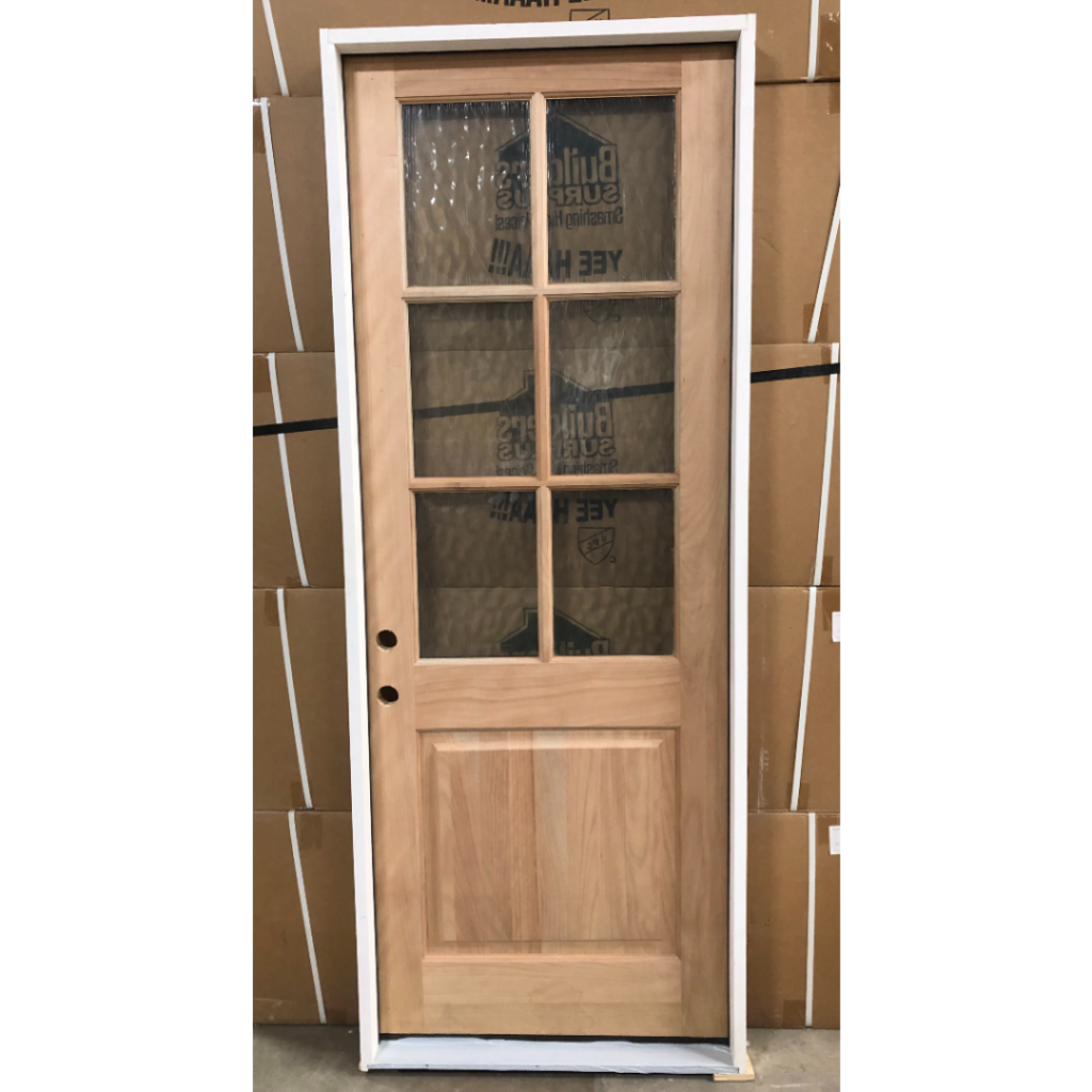 6-Lite Exterior Wood Door - Right Hand Inswing