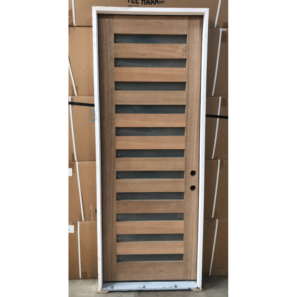 Mahogany 11 Lite Frosted 8ft 36 LH