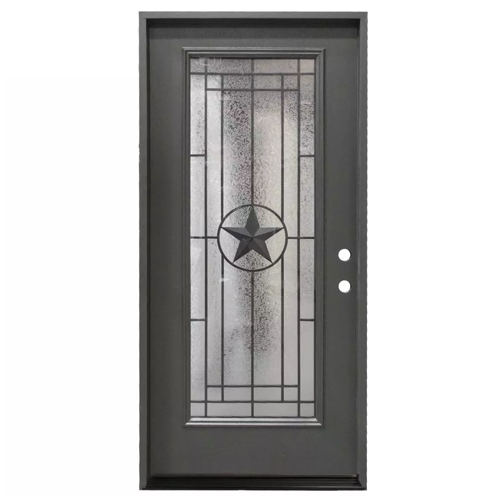 Texas Star Full View Graphite Fiberglass Front Door Left