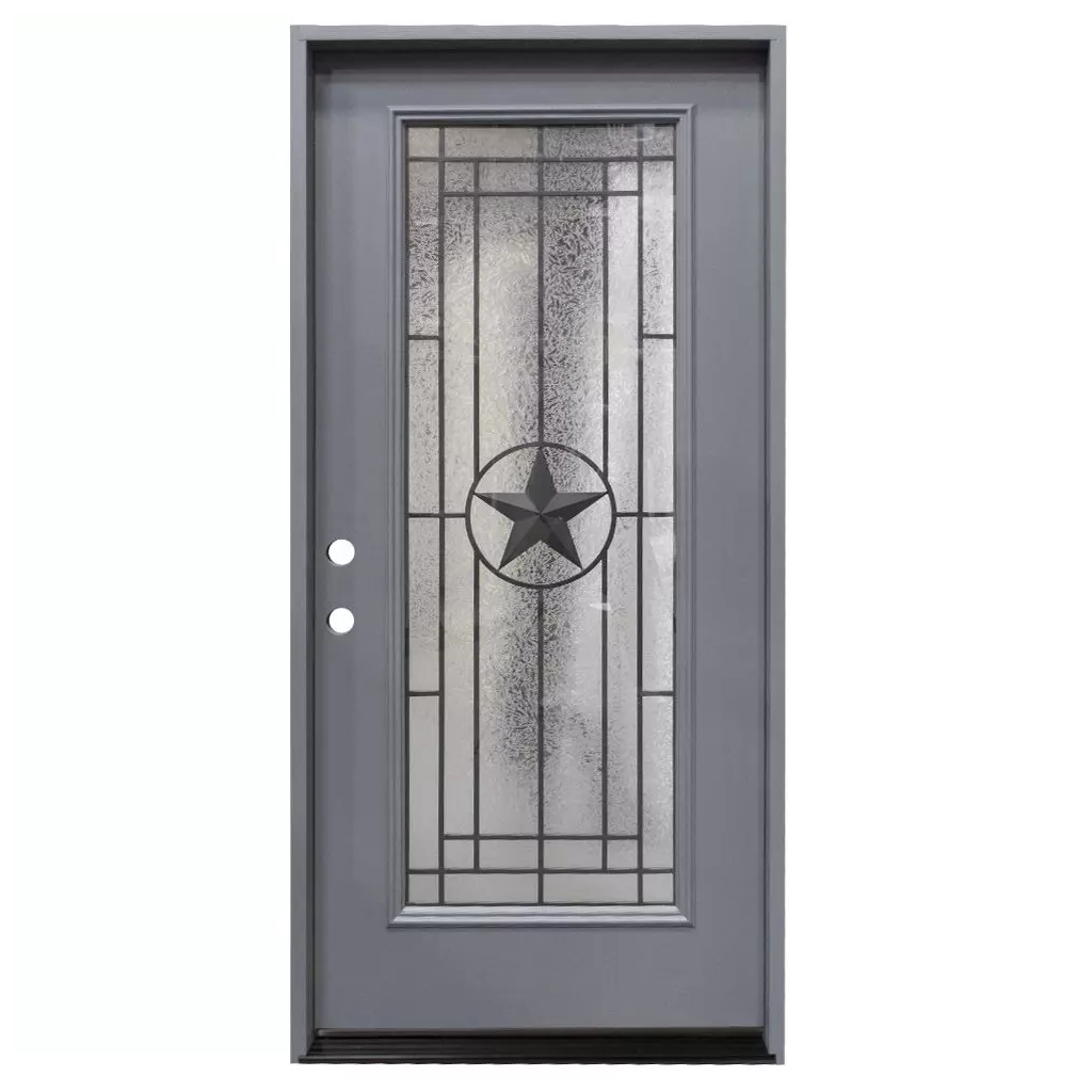 Texas Star Full View Gray Fiberglass Door Right