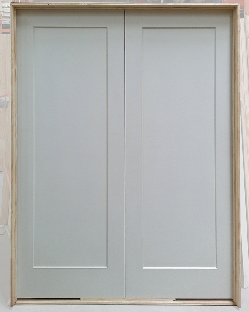 1 Panel Shaker Hollow Core French Door 60x80 | Builders Surplus