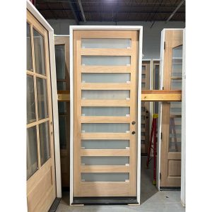 36x93 LEFT HAND MAHOGANY SLIMLITE FROSTED GLASS
