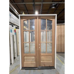 60x93 RIGHT HAND DOUBLE MAHOGANY 6 LITE PANEL