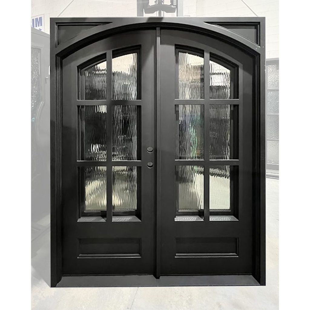 72x96_LH_DBL_IRON_6LITE_ARCH_FLEMISH_DOOR-001