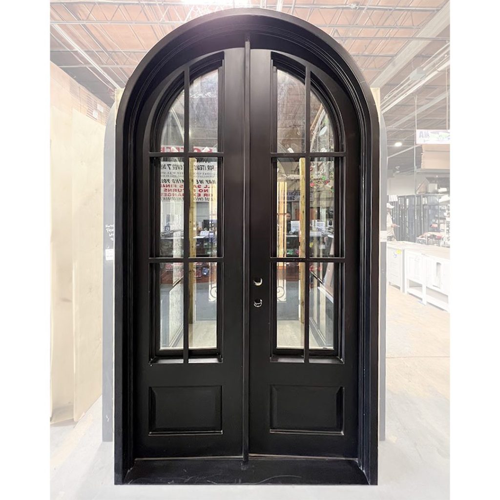 72x96_RH_DBL_IRON_6LITE_ARCHTOP_CLEAR_DOOR-001