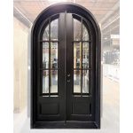 72x96_RH_DBL_IRON_6LITE_ARCHTOP_CLEAR_DOOR-001