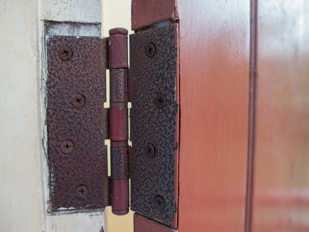 An old hinge for an interior door