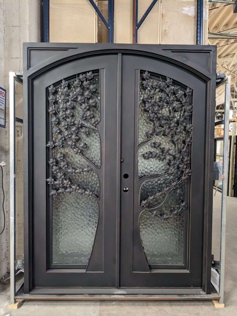 A beautiful wrought-iron door by Builders Surplus