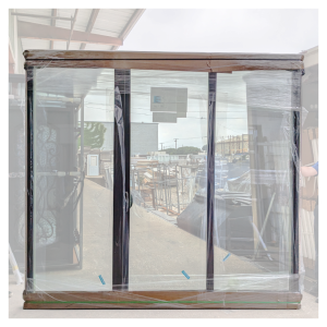 108x96 LEFT HAND TRIPLE BLACK SLIDING PATIO VINYL
