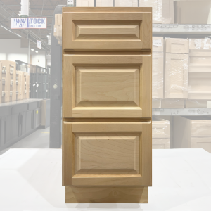 15 UNFINISHED RAISED PANEL DRAWER BASE CABINET