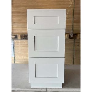 15 WHITE SHAKER DRAWER BASE CABINET