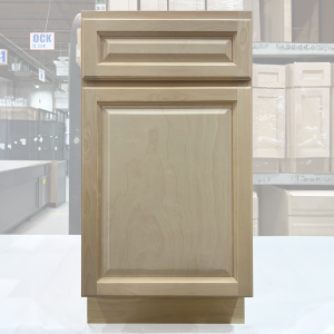 18 UNFINISHED RAISED PANEL BASE WASTEBASKET CABINET