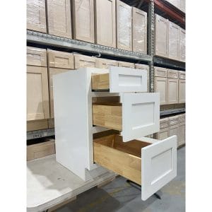 18 WHITE SHAKER DRAWER BASE CABINET