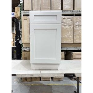 18 WHITE SHAKER BASE WASTEBASKET CABINET