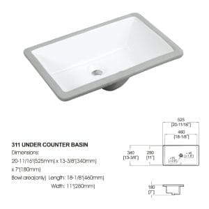 25 GRANITE GIALLO WHITE VANITY TOP