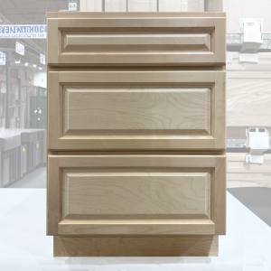 24 UNFINISHED RAISED PANEL DRAWER BASE CABINET