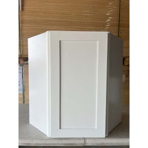 24x30 WHITE SHAKER WALL DIAGONAL CORNER CABINET