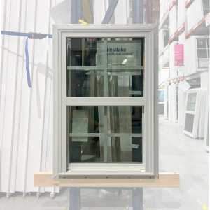 24x36 SINGLE HUNG WHITE NEW CONSTRUCTION WITH GRIDS VINYL WINDOW