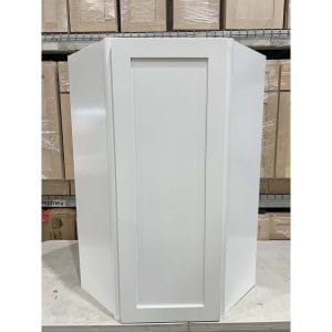 24x36 WHITE SHAKER WALL DIAGONAL CORNER CABINET