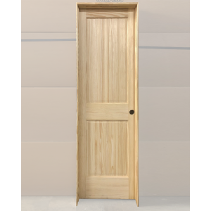 24x80 LEFT HAND PINE 2 PANEL SQUARE TOP