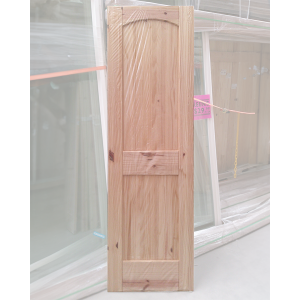 24x80 SLAB KNOTTY PINE 2 PANEL ARCH TOP WITH GROOVES