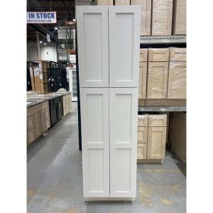 24x84 WHITE SHAKER PANTRY CABINET