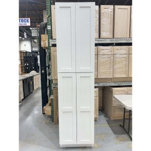 24x90x24 WHITE SHAKER PANTRY CABINET