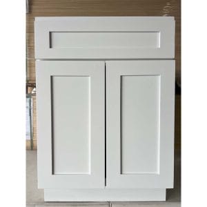 27 WHITE SHAKER BASE CABINET