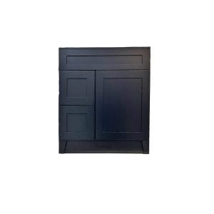 30 DRAWER LEFT BLACK SHAKER TOE KICK VANITY