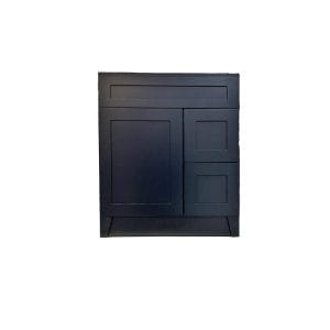 30 DRAWER RIGHT BLACK SHAKER TOE KICK VANITY