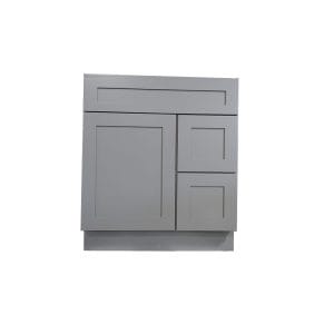 30 DRAWER LEFT GREY SHAKER VANITY