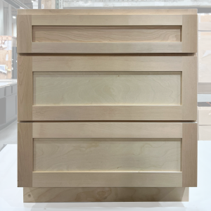 30 UNFINISHED SHAKER DRAWER BASE CABINET