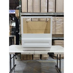 30 WHITE SHAKER BASE MICROWAVE CABINET