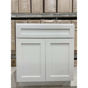 30 WHITE SHAKER SINK BASE CABINET