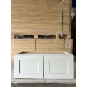 30x12 WHITE SHAKER WALL BRIDGE CABINET
