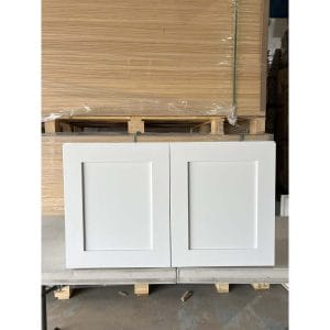 30x18 WHITE SHAKER WALL BRIDGE CABINET