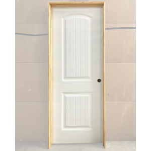 30x80 LEFT HAND HOLLOW CORE 2 PANEL ARCH TOP WITH GROOVES DOOR