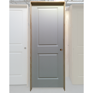 30x80 LEFT HAND HOLLOW CORE 2 PANEL RAISED SQUARE TOP DOOR