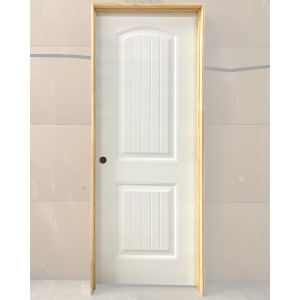 30x80 RIGHT HAND HOLLOW CORE 2 PANEL ARCH TOP WITH GROOVES DOOR