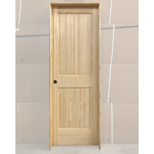 30x80 RIGHT HAND PINE 2 PANEL SQUARE TOP