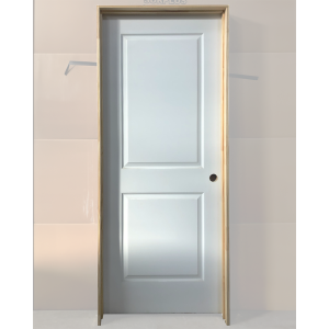 32x80 LEFT HAND HOLLOW CORE 2 PANEL RAISED SQUARE TOP DOOR